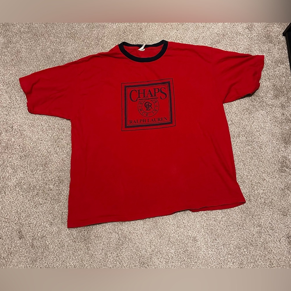 Chaps Ralph Lauren Red Short Sleeve Tee